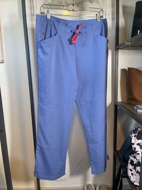 Men’s Periwinkle Drawstring Jogger Pants with Red Accent